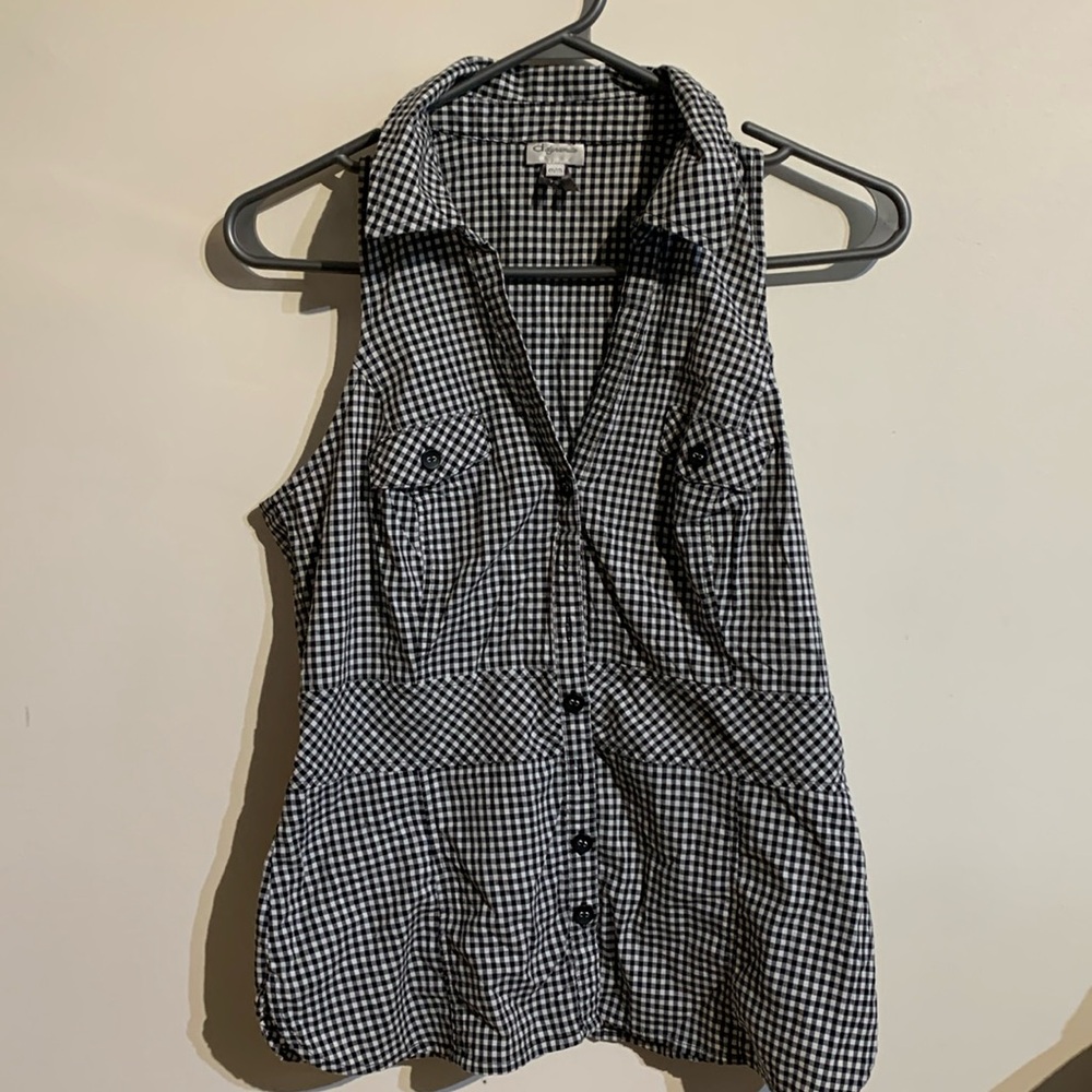 3/12 Dynamite size medium black and white gingham top
